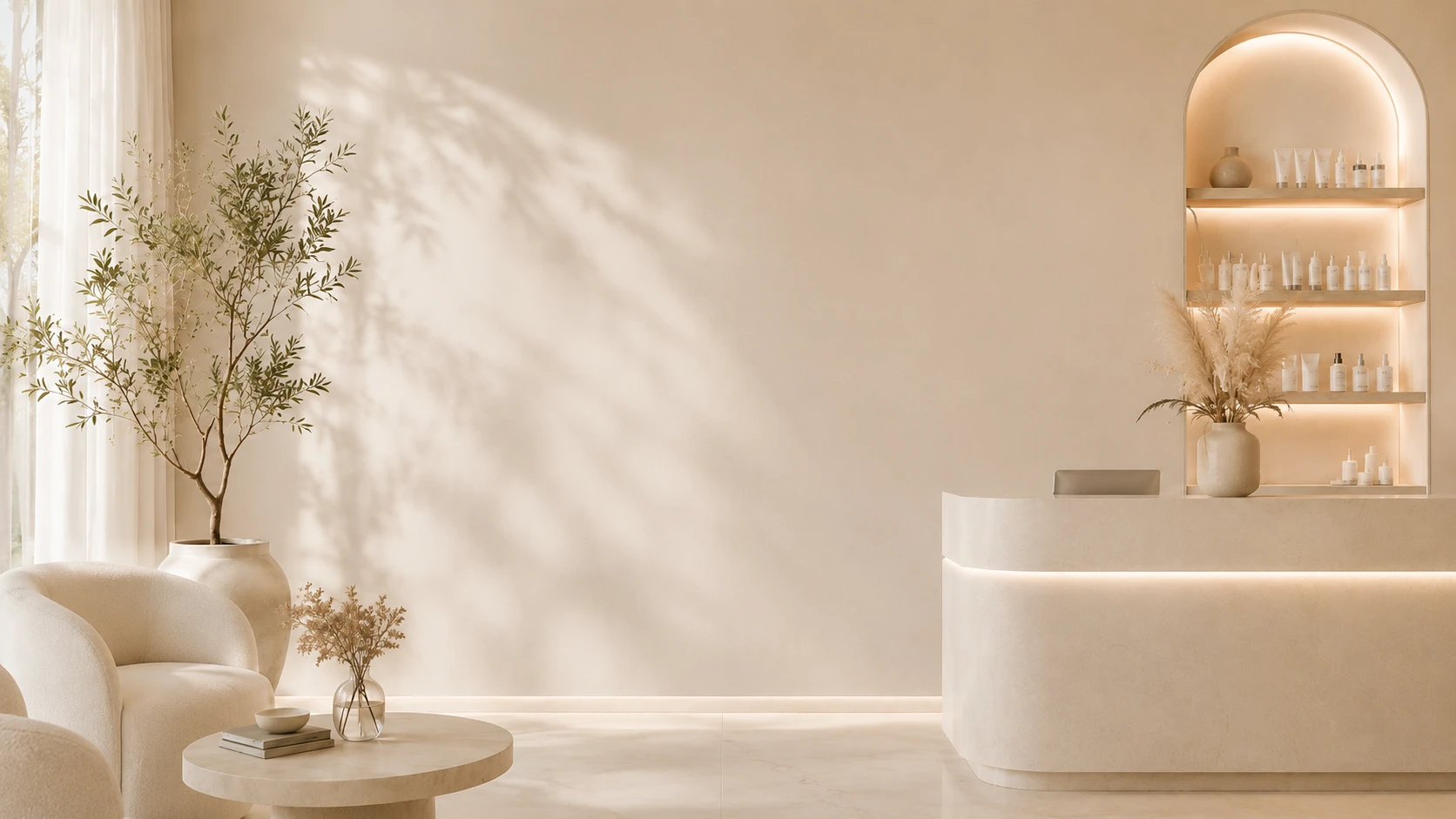 The serene interior of Reverie Med Spa